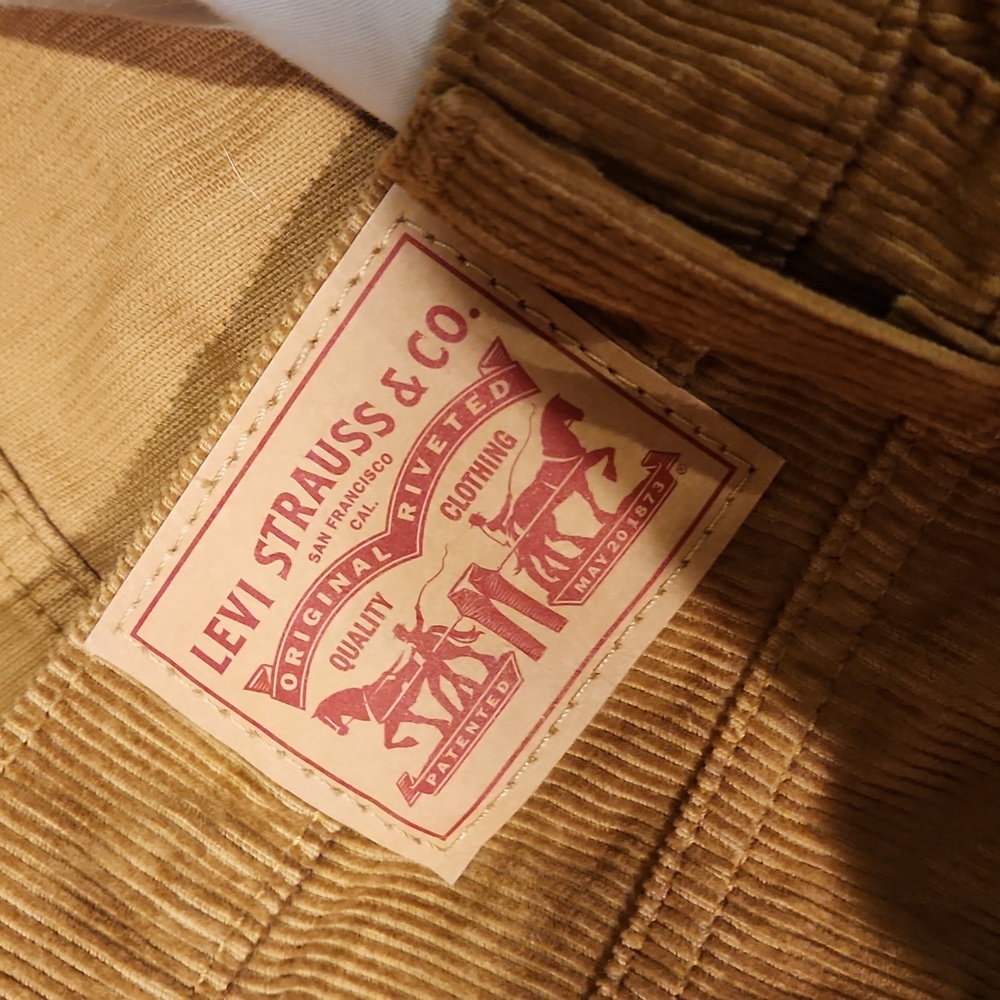 ❤️ NWOT! LEVI'S 94' BAGGY FIT HIGH RISE CORDUROY JEANS, 4 (27) - Picture 7 of 12